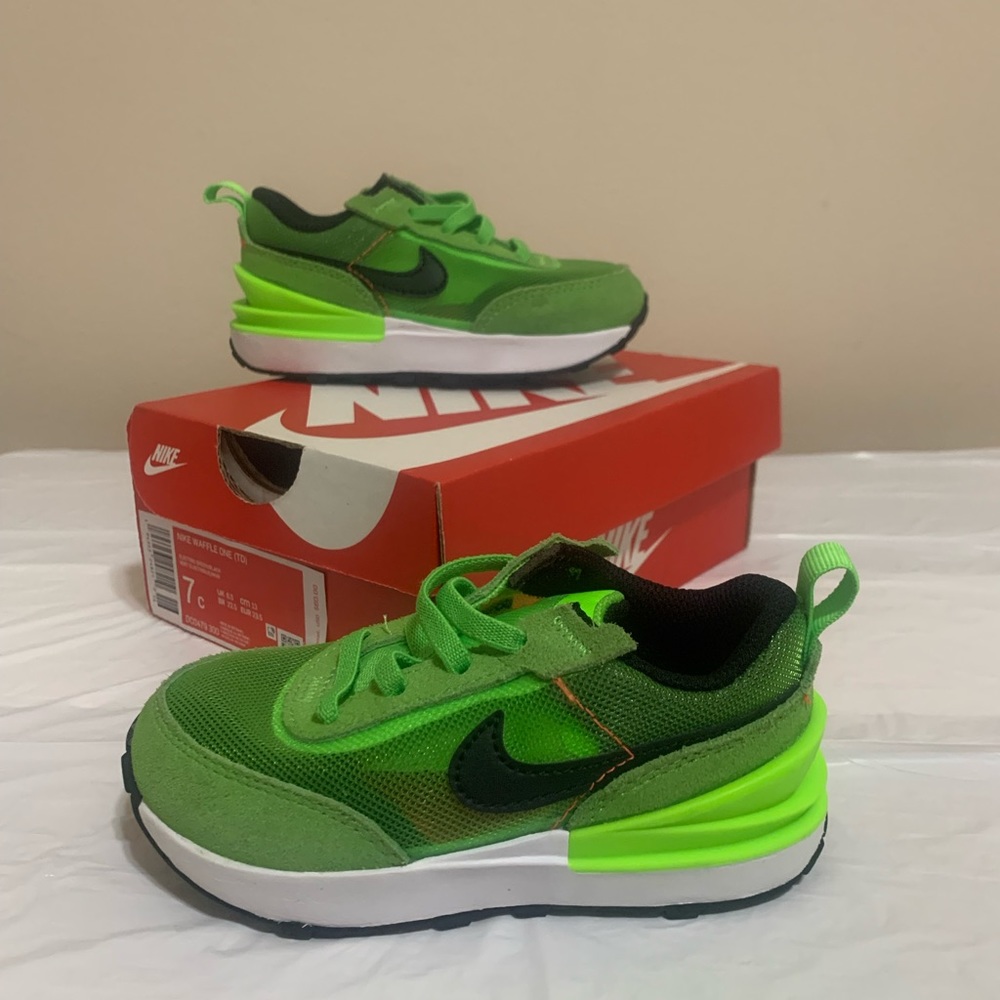 Nike Waffle One   Electric Green/Black Vert Electrique/Noir